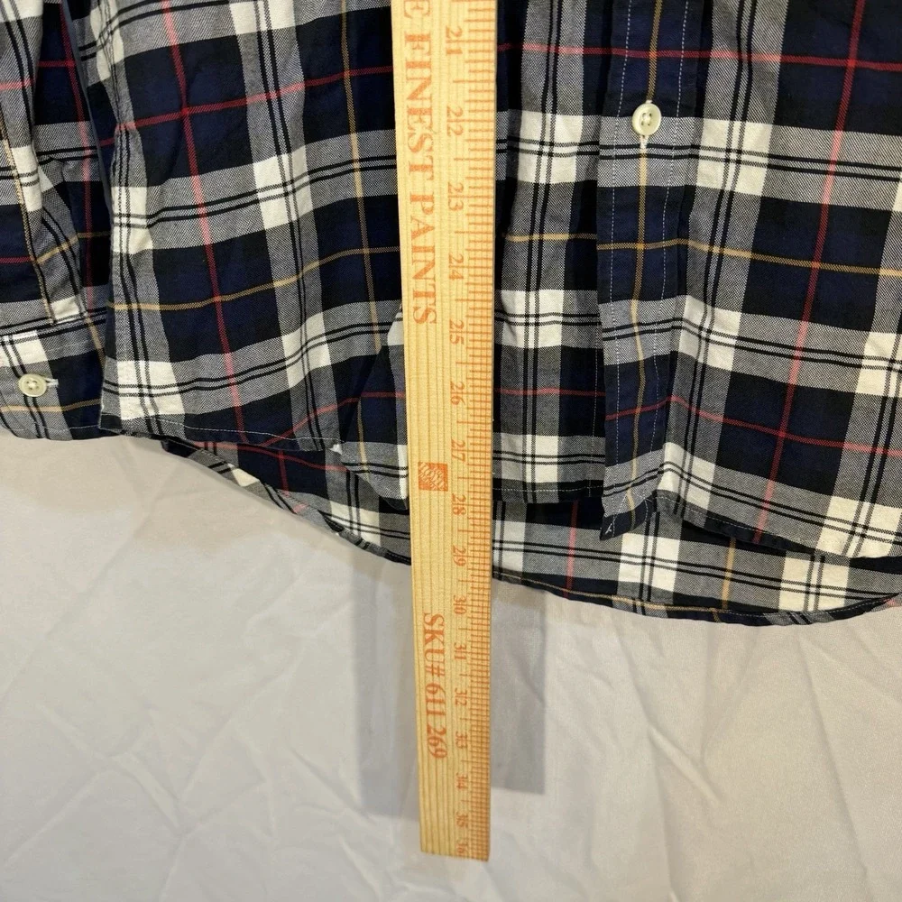 ralph lauren classic fit‎ button down Boys Long Sleeve New SP Blue White Plaid